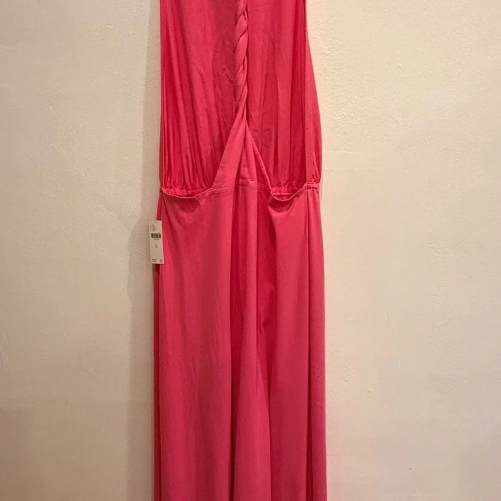 NWT Anthropology Jordan Nickson X Celandine Pink Twist-Back T-Shirt Maxi Dress. - Picture 5 of 8